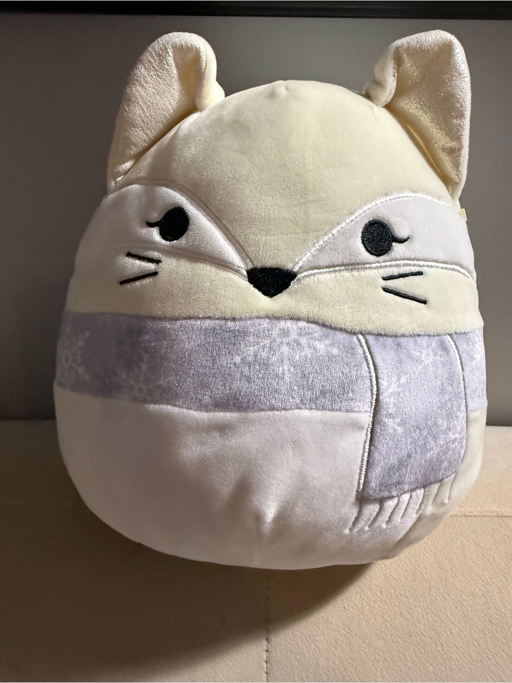 Squishmallows Nadine the Arctic Fox 10” Plush with Scarf
